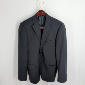 Joseph Abboud Two-Button‎ wool Lapel Notched Blazer Jacket Black Sz 40 S